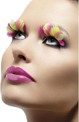 Multi-Coloured Feather Eyelashes