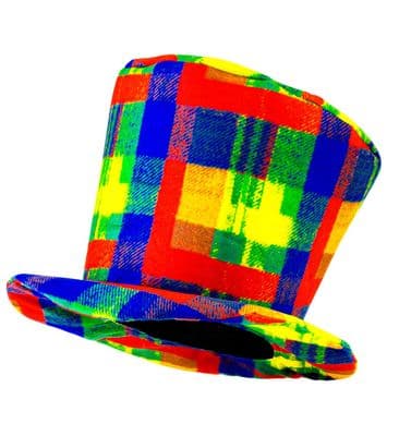 Multicoloured Clown Top Hat