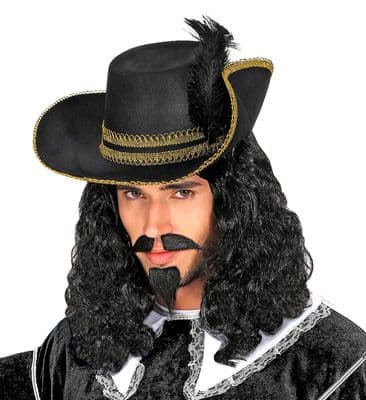 Musketeer Wig, Moustache And Goatee
