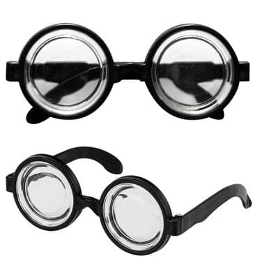 Nerd Glasses Magnifying Lenses Fancy Dress Costume Geek Party Accessory