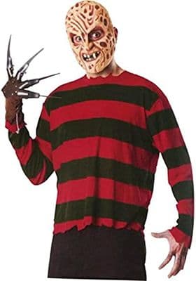 NIGHTMARE ON ELM ST FREDDY KRUEGER MASK/HAT/GLOVE/SHIRT