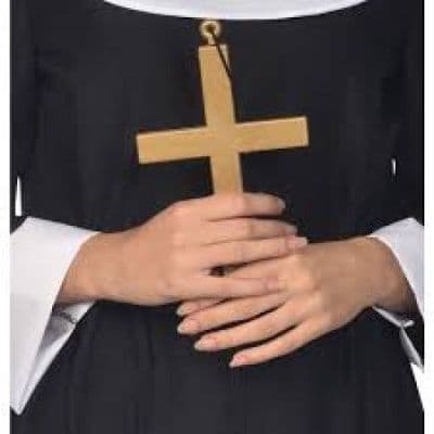Nun Monks Cross Necklace Religious Fancy Dress Costume Accessory