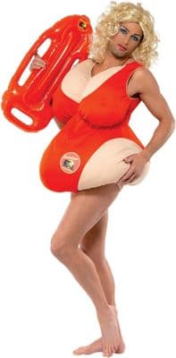 Official Baywatch Padded Bodysuit Lifeguard Comedy Costume