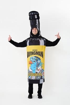 Official BrewDog Wingman Bottle Costume Adult  Beer Fancy Dress Outfit