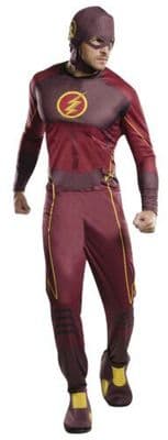 Official DC The Flash Costume Mens Superhero Fancy Dress Outfit with Mask