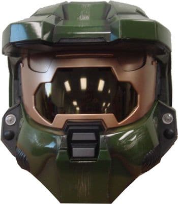 Official Deluxe Master Chief Mask Fancy Dress