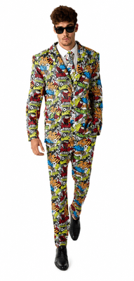 Official Dennis the Menace Icon Suit Mens Comic Fancy Dress Party Suit Adult