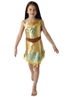 Official Disney Gem Princess Pocahontas Costume Girls Fancy Dress Costume