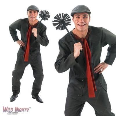 Official Disney Mary Poppins Bert Costume Mens Chimney Sweep Fancy Dress Outfit