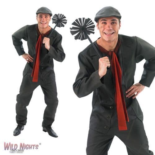 Official Disney Mary Poppins Bert Costume Mens Chimney Sweep Fancy Dress Outfit