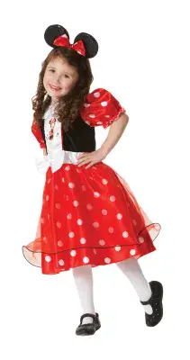 Official Disney Minnie Mouse Red Spotty Costume Girls Fancy Dress Age 7-8 Years