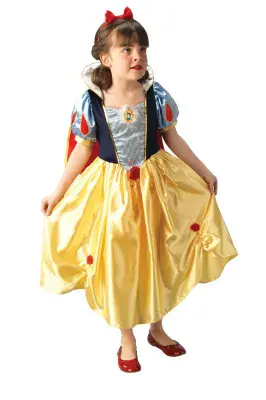 Official Disney Princess Snow White Platinum Deluxe Costume Girls Fancy Dress