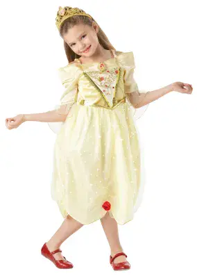 Official Disney Princess Sparkle Belle Costume Girls Fancy Dress Age 7-8 Years
