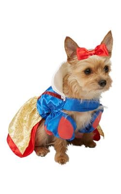 Official Disney Snow White Pet Costume Dog Fancy Dress Outfit with Bow