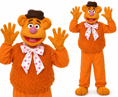 Official Disney The Muppets Fozzie Bear Costume Kids Fancy Dress Outfit with Mask