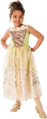 Official Disney Ultimate Princess Tiana Costume Girls Fancy Dress Costume