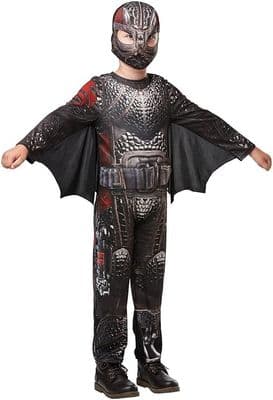 Official How To Train Your Dragon Hiccup Battlefield Deluxe Kids Viking Costume Mask Wings