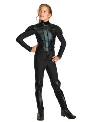 Official Hunger Games Katniss Everdeen Deluxe Girls Costume Armour Outfit