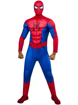 Official Marvel Spider-Man Brand New Day Deluxe Adult Costume Padded Suit Mask
