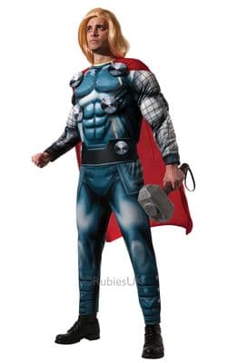 Official Marvel Thor Deluxe Costume Adult Superhero Fancy Dress Outfit