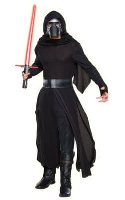 Official Star Wars Deluxe Kylo Ren Costume Mens Fancy Dress Outfit with Mask