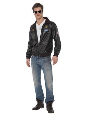 Official Top Gun Bomber Jacket Unisex Aviator Pilot Fancy Dress Costume