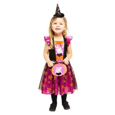 Peppa Pig Witch Dress Fancy Dress Costume Kids Halloween Outfit