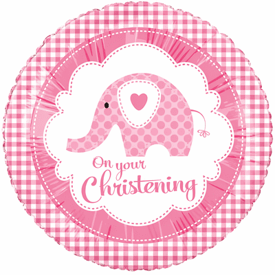 Pink Baby Elephant Christening 18