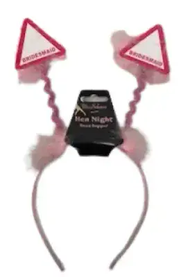 Pink Bridesmaid Warning Sign Head Bopper