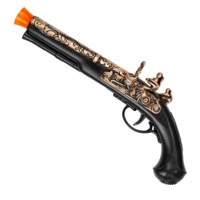 Pirate Pistol 28cm Flintlock Fancy Dress Costume Prop Pirate Gun Accessory