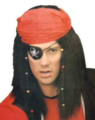 Pirate Rasta Braid Wig And Headscarf