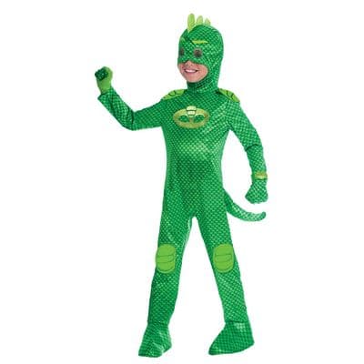 PJ Masks Deluxe Gekko Fancy Dress Costume Kids Superhero Outfit