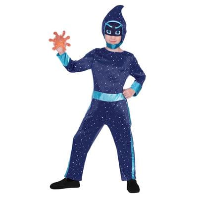 PJ Masks Night Ninja Fancy Dress Costume Kids Superhero Villain Outfit