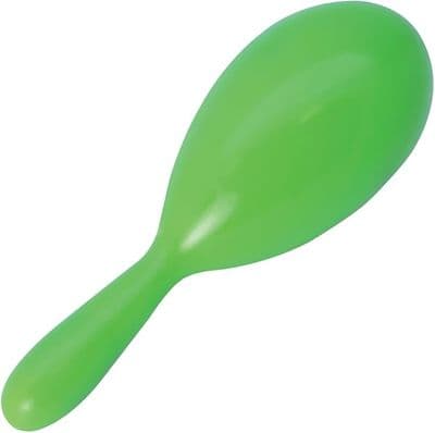 Plastic Neon Green Maracas