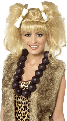 Prehistoric Rock Necklace Fancy Dress Accessory