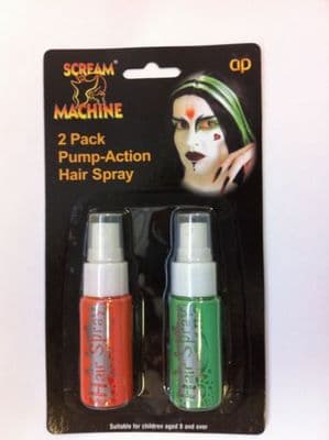 PUMP ACTION HAIRSPRAY ORANGE / GREEN