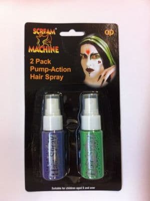 PUMP ACTION HAIRSPRAY PURPLE / GREEN