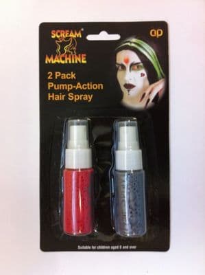 PUMP ACTION HAIRSPRAY RED / GREY