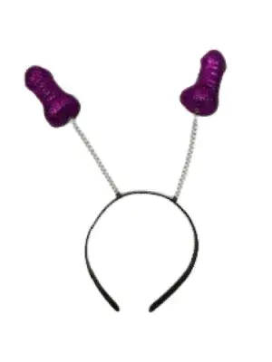 Purple Glitter Willy Head Boppers