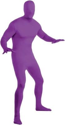 Purple Zentai Morph Suit Adult Full Body 2nd Skin Stretch Fancy Dress Costume