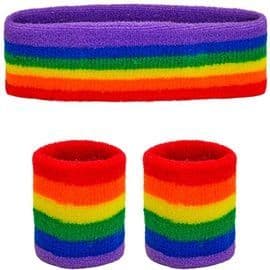 Rainbow Sweatband Set