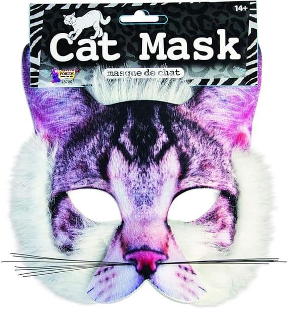 Realistic Cat 3D Print Costume Half Mask