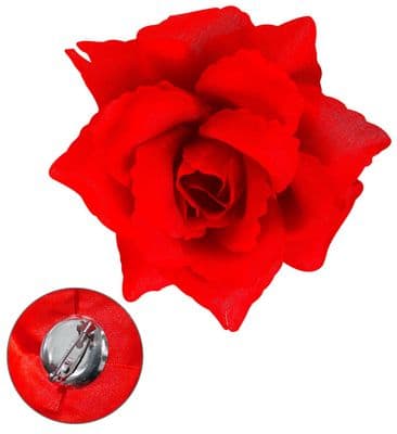 Red Rose Brooch