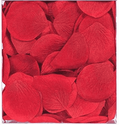 Red Rose Fabric Flower Petals Wedding Confetti  300 Pieces