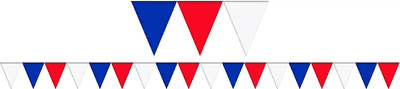 Red White and Blue Plastic Pennant Bunting