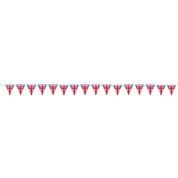 Red White & Blue GB Flag Paper Pennant Bunting