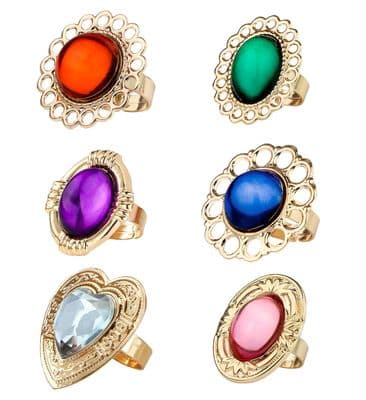 Ring with Gem  Adjustable Costume Ring (Assorted Styles)