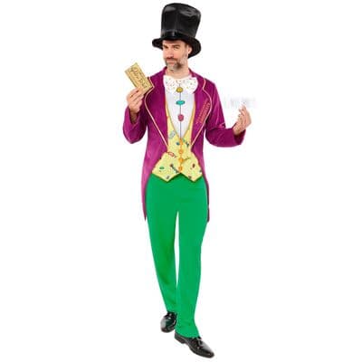 Roald Dahl Adult Willy Wonka Costume World Book Day Fancy Dress Outfit