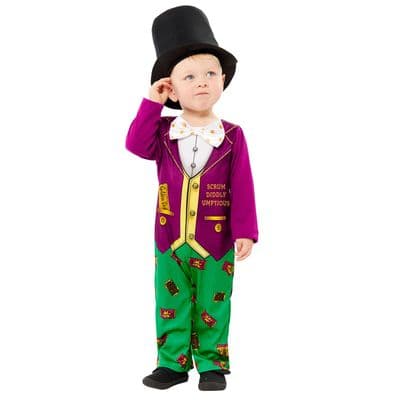 Roald Dahl Willy Wonka Toddler Kids Costume World Book Day Fancy Dress Book Week