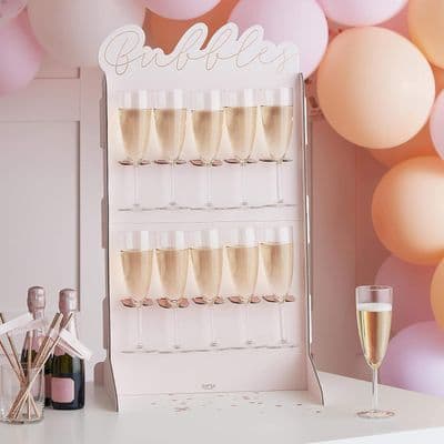 Rose Gold Foiled & Blush Drinks Wall